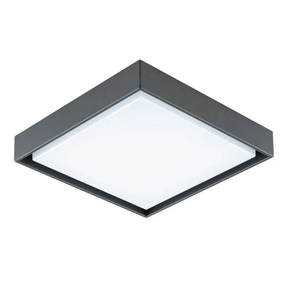 Udendørs Loftlamper ^ EVN LED udendørs loftlampe Tectum, 24x24 cm, antracit, 110°