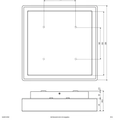 Udendørs Loftlamper ^ EVN LED udendørs loftlampe Tectum, 24x24 cm, antracit, 110°
