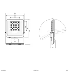 Væglampe Med Sensor|Udendørs Spot ^ EVN Panthera udendørsspot sensor IP44 30 W 3.000 K