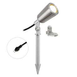Udendørs Spot ^ EVN PC6806 LED-havespot, 12 V, 3.000 K, sæt/2