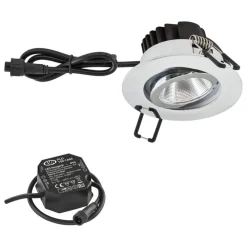 EVN Udendørs Loftlamper > PC65 udendørs indbygningslampe, 3.000 K krom