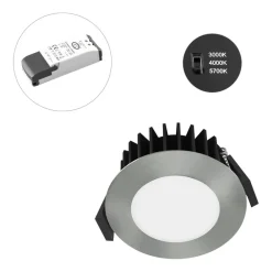 Loftlamper|Indbygningsspots ^ EVN Solido68 LED indbygningsloftlampe 10W krom