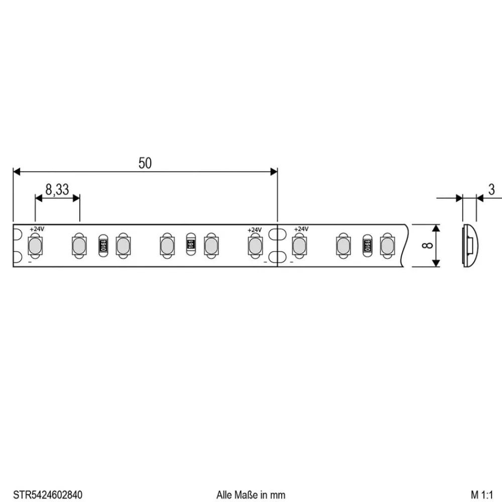 EVN Led Strips > STR5424 LED-stripe IP54 5 m 48 W 4.000 K