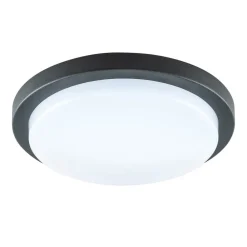 Udendørs Loftlamper ^ EVN Tectum LED udendørs loftlampe, rund, Ø 24,6 cm