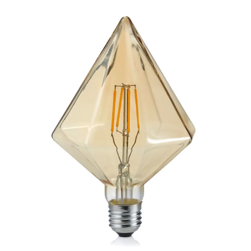 Trio Lighting Filament Pære > E27 4 W 2.700K Diamant LED-pære, ravgul