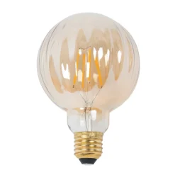 Lucande Dæmpbar Led-Pære|Filament Pære > E27 3,8 W LED G95 2.700 K 340lm riller, rav, 2 stk