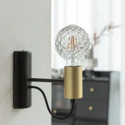 Lucande Filament Pære > E27 3,8 W LED-pære G95 918 struktur, røg, 2 stk