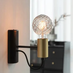 Lucande Filament Pære > E27 3,8 W LED-pære G95 918 struktur, røg, 2 stk