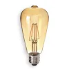 Sylvania Filament Pære > E27 4,5W 825 LED rustik lyspære guld, klar