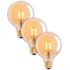 Näve Filament Pære > E27 4,1 W 310lm LED-globepære varmhvid guld 3 stk