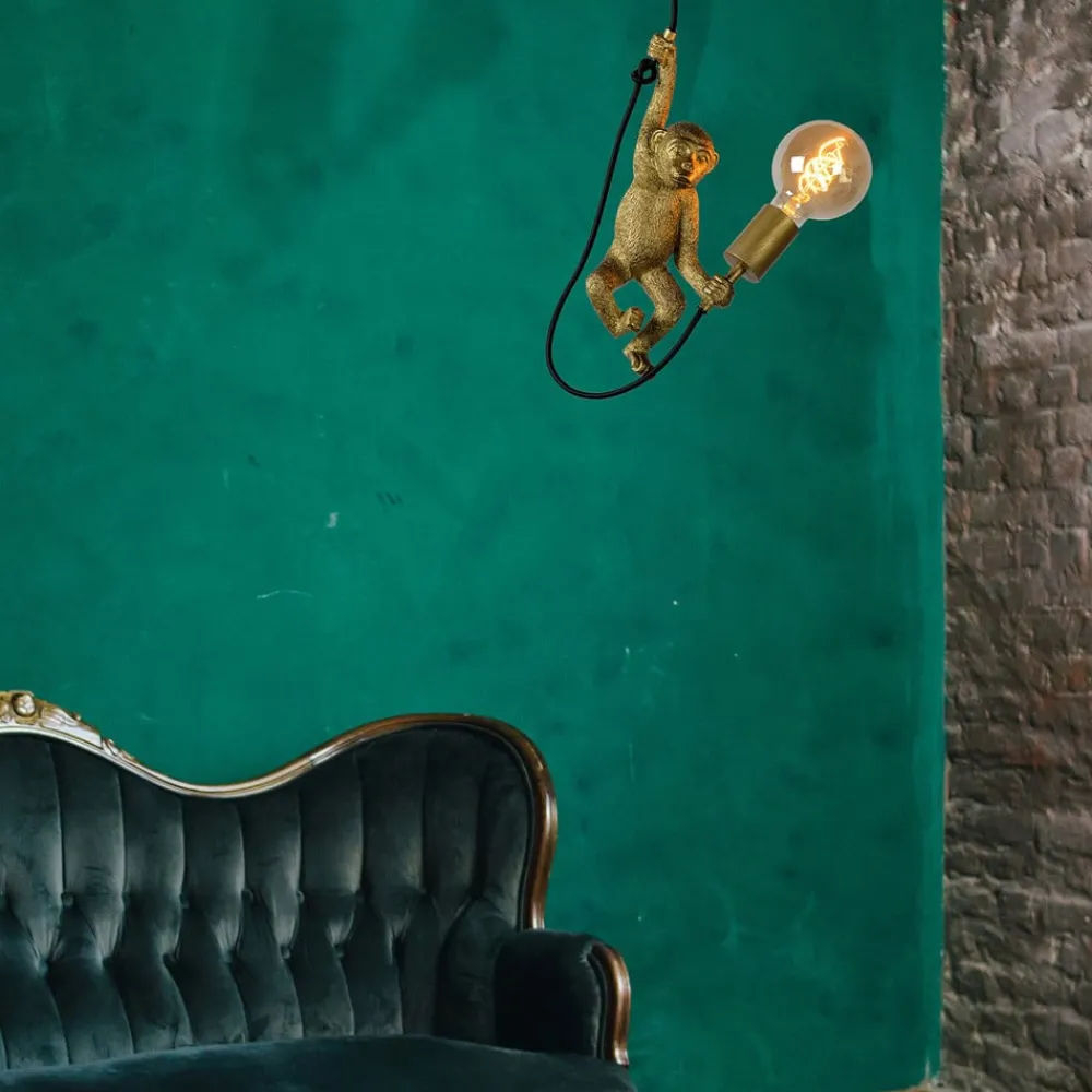 Lucide Pendellamper|Pendellamper > Extravaganza Chimp pendel, guld mat/sort
