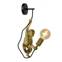 Lucide Væglamper|Væglamper > Extravaganza Chimp væglampe, guld mat/sort