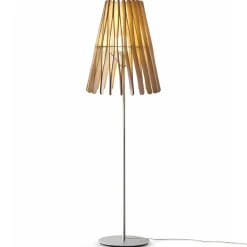Fabbian Gulvlamper > Stick gulvlampe i træ, kegleformet