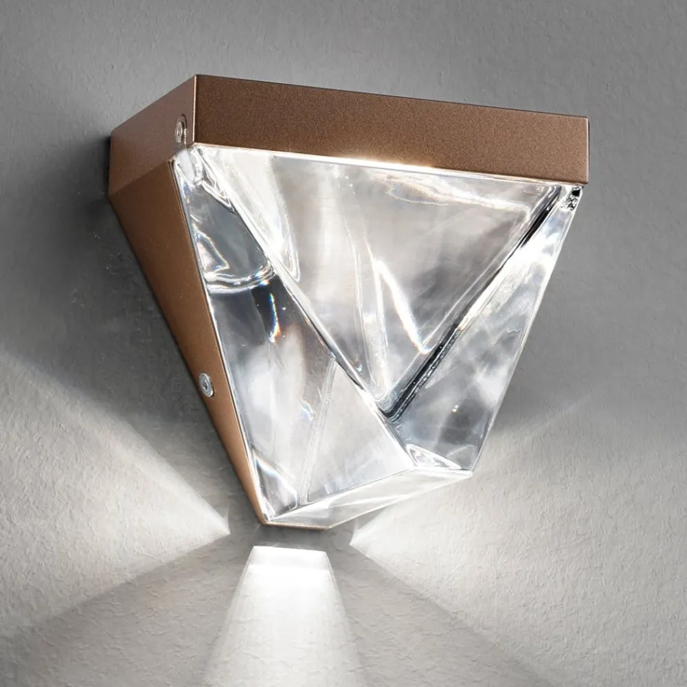 Fabbian Væglamper > Tripla - krystal-LED-væglampe, bronze