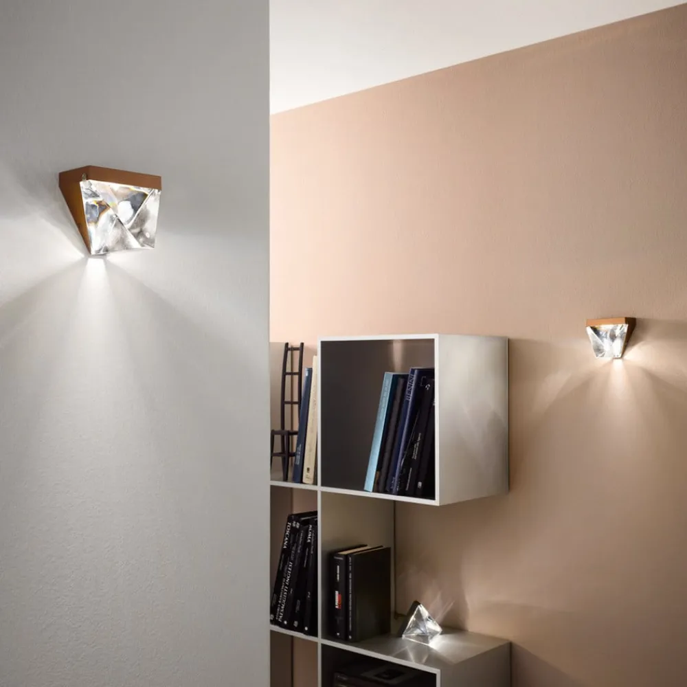 Fabbian Væglamper > Tripla - krystal-LED-væglampe, bronze