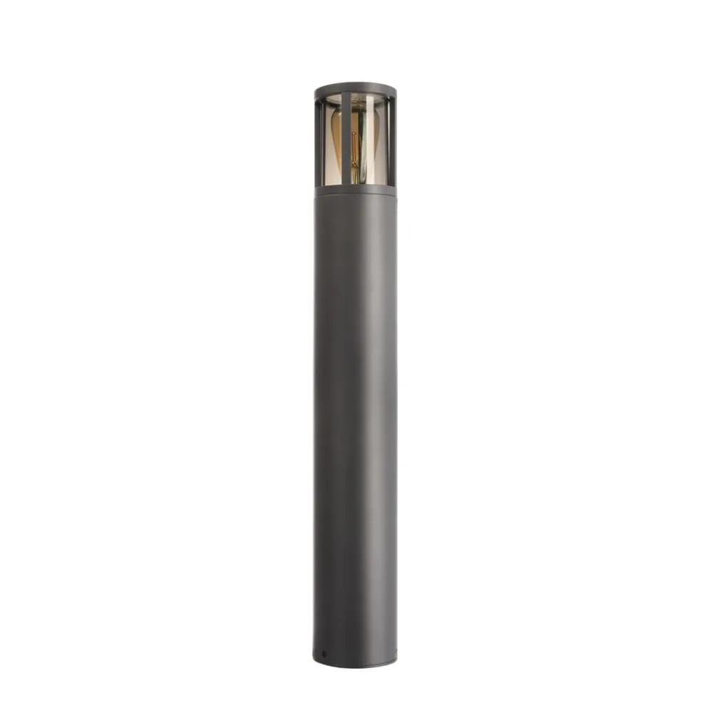 Deko-Light Gadebelysning > Facado II vejlampe, højde 65 cm, grå/røget, Ø 11 cm, IP65