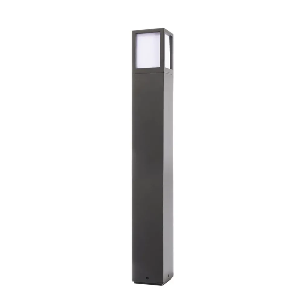 Deko-Light Gadebelysning > Facado II vejlampe, højde 65 cm, kantet, mørkegrå/opal