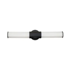 Quintiesse Væg- Og Spejllamper > Facet Dual LED-væglampe til badeværelset, sort, 2 lyskilder, bredde 66 cm