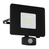 EGLO Væglampe Med Sensor|Udendørs Spot > Faedo 3 udendørs LED-spot med sensor, sort, 20 W