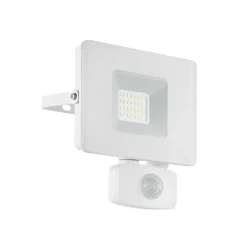 EGLO Væglampe Med Sensor|Udendørs Spot > Faedo 3 udendørs LED-spot med sensor, hvid, 20 W