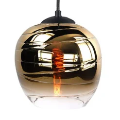 Lampeskærme ^ HighLight Fantasy Apple-lampeskærm, guld, Ø 22 cm, glas
