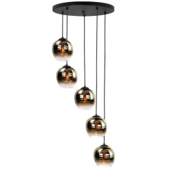 Lampeskærme ^ HighLight Fantasy Apple-lampeskærm, guld, Ø 22 cm, glas