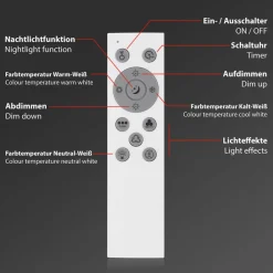 Gang|Loftlamper ^ Briloner Farvet LED-panel, dæmpbart, RGB, CCT, 100x25cm