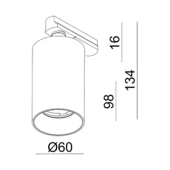 Deko-Light Arbejdsrum/Kontor|Skinnesystem > 3-fase skinne Can, hvid, aluminium, GU10, drejelig montering