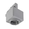 Deko-Light Skinnesystem > 3-fase skinne D Adapter til ledningsudtag, grå, 1380 W