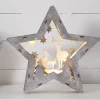 STAR TRADING Dekorationsbelysning|Julepynt > Fauna LED-dekorationsstjerne af træ, højde 24 cm