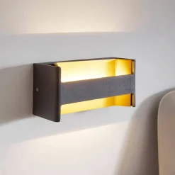 EGLO Væglamper|Væglamper > Feloniche LED-væglampe, sort, guld