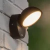 Væglampe Med Sensor ^ Lucide Finn LED-væglampe, sort, IP54, dag/nat-sensor