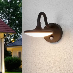 Lucande Væglampe Med Sensor|Terrassebelysning > Finny - LED-udendørsvæglampe med bevægelsessensor