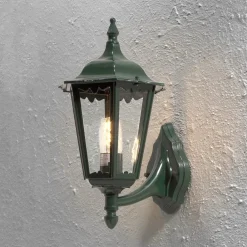 Konstsmide Væglamper > Firenze udendørs væglampe, grøn, fatning øverst, 48 cm