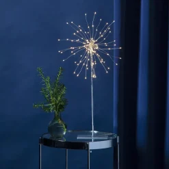 STAR TRADING Dekorationsbelysning > Firework 3D LED-dekolampe, sølvgrå, højde 50 cm