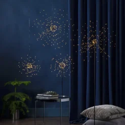 STAR TRADING Dekorationsbelysning > Firework LED-hængelampe, sort, metal, Ø 26 cm, stik