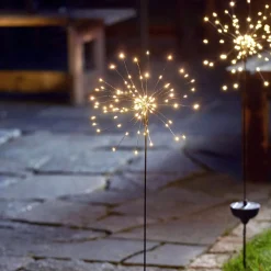 STAR TRADING Solcellelamper > Firework LED-solcellelampe med jordspyd, 100 cm