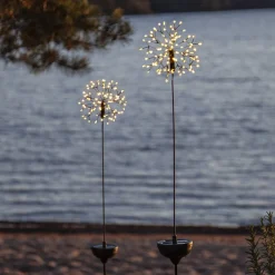 STAR TRADING Dekorationsbelysning|Solcellelamper > Firework LED-solcellelampe med jordspyd, 85 cm