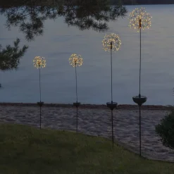 STAR TRADING Dekorationsbelysning|Solcellelamper > Firework LED-solcellelampe med jordspyd, 85 cm