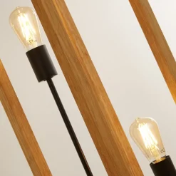 Searchlight Gulvlamper > Firkantet gulvlampe lavet af bambus