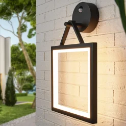 Lucande Væglampe Med Sensor|Væglamper > Firkantet LED-væglampe Mirco med bevægelsessensor