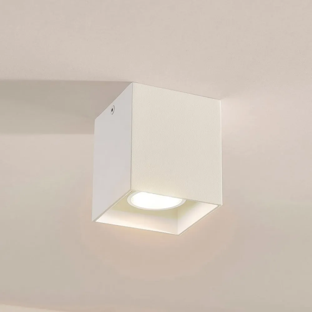 Loftlamper|Loftlamper ^ Arcchio Firkantet påbygnings downlight Carson i hvid