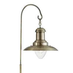 Gulvlamper|Gulvlamper ^ Searchlight Fisherman gulvlampe, metal, antik messingfarve, E27, 161 cm