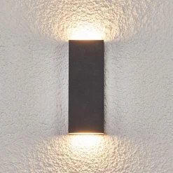 Væglamper ^ Lucande Flad LED-udendørsvæglampe Corda