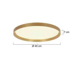 Steinhauer Loftlamper|Loftlamper > Flady loftlampe, guldfarvet, Ø 40 cm direkte/indirekte