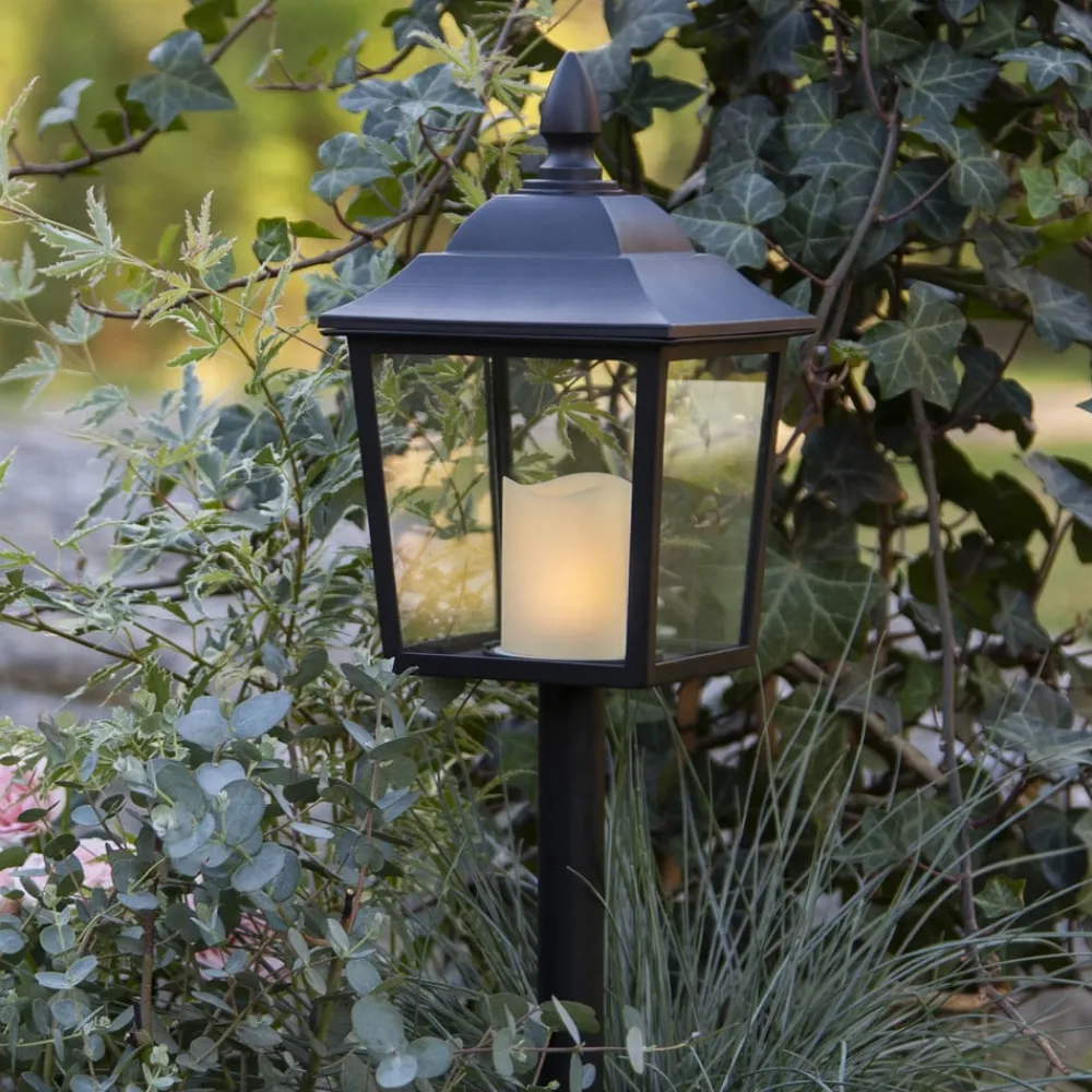 Dekorationsbelysning ^ STAR TRADING Flame Lantern LED-gravlygte, højde 52 cm