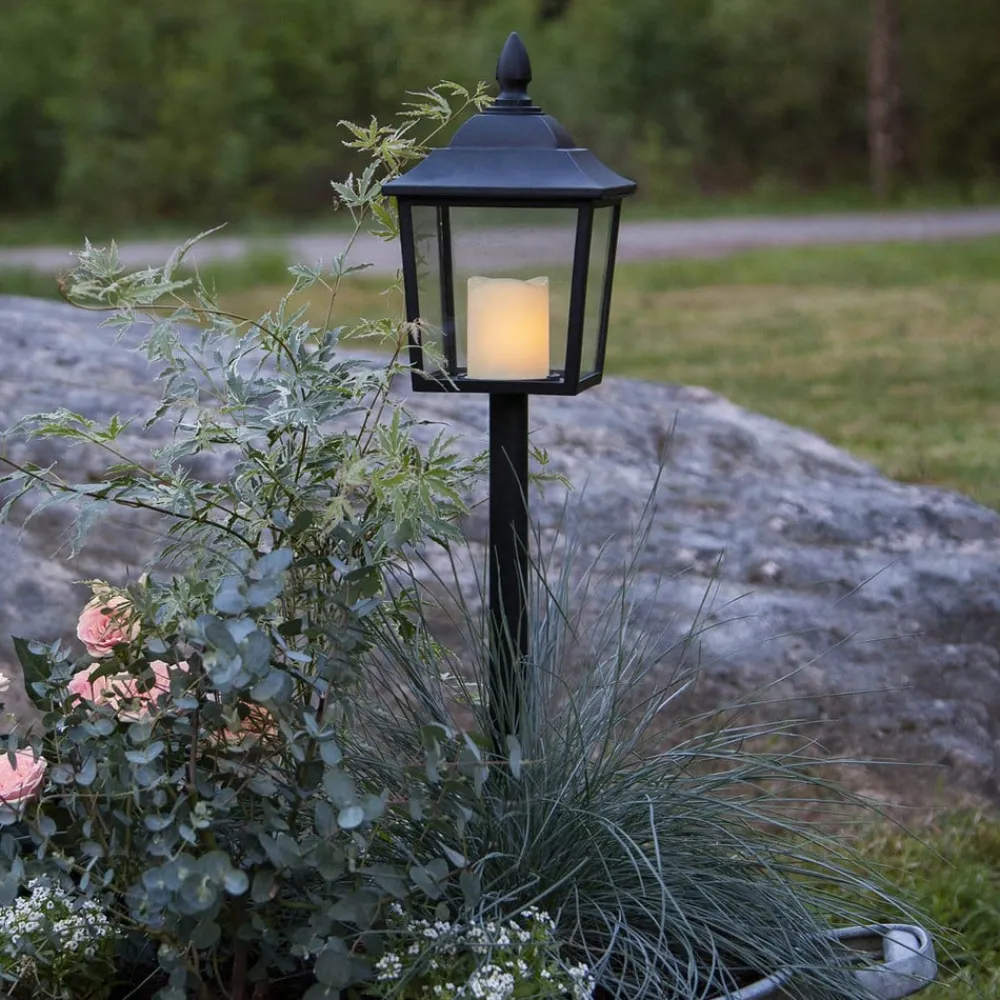 Dekorationsbelysning ^ STAR TRADING Flame Lantern LED-gravlygte, højde 52 cm