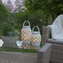 STAR TRADING Dekorationsbelysning|Terrassebelysning > Flame Lantern LED-lygte, hvid, højde 23 cm