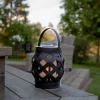 STAR TRADING Dekorationsbelysning|Terrassebelysning > Flame Lantern LED-lygte, sort, højde 16 cm