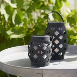STAR TRADING Dekorationsbelysning|Terrassebelysning > Flame Lantern LED-lygte, sort, højde 16 cm